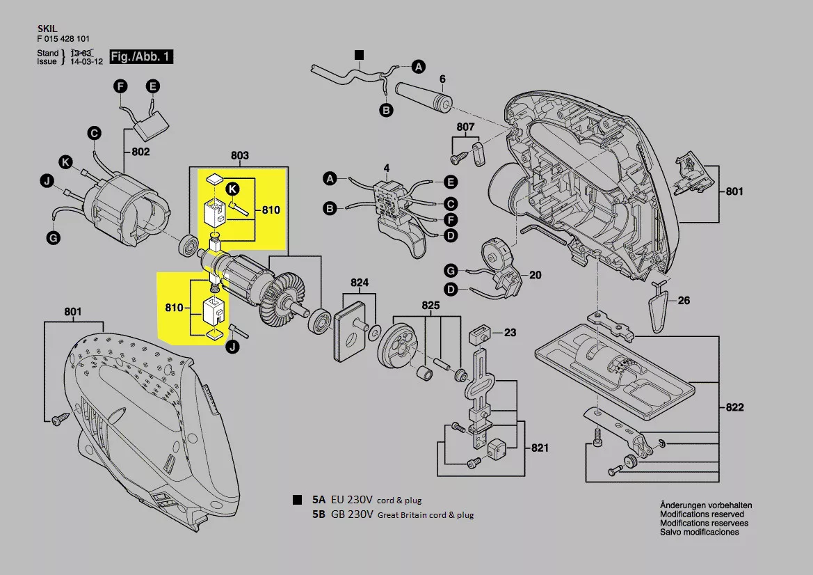 Balais charbon réf. 2610Z04321 Skil